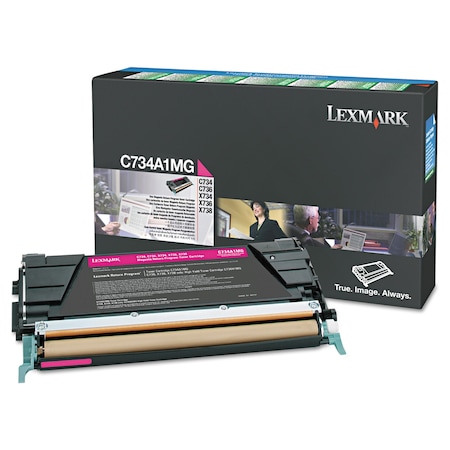 Lexmark Toner Cartridge, 10000 Page-Yield, Magenta X748H1MG